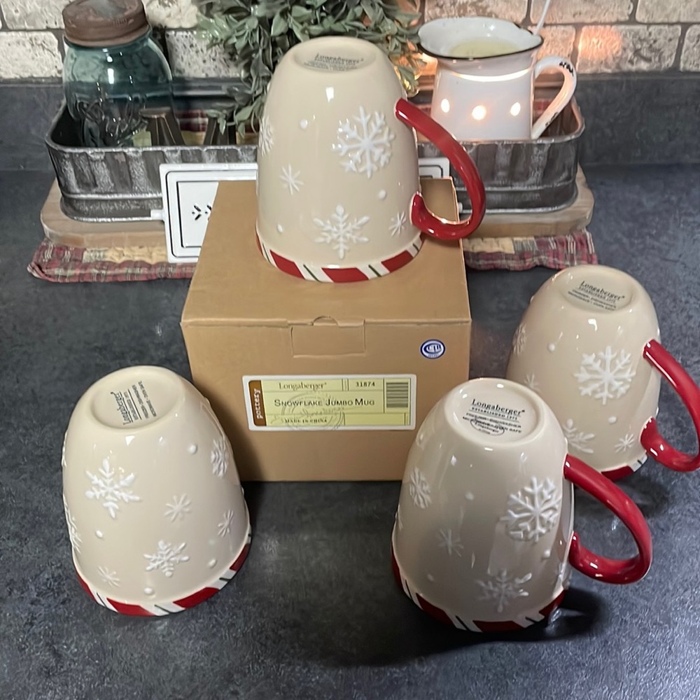 LONGABERGER SNOWFLAKE JUMBO MIGS